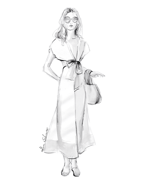 Anna Schwarzer Illustration Beauty Fashion Summer Fashion Sketches