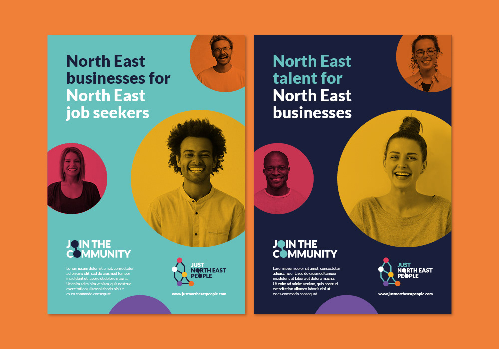 Adverts designed for Just North East People by Sharon Armstrong Creative