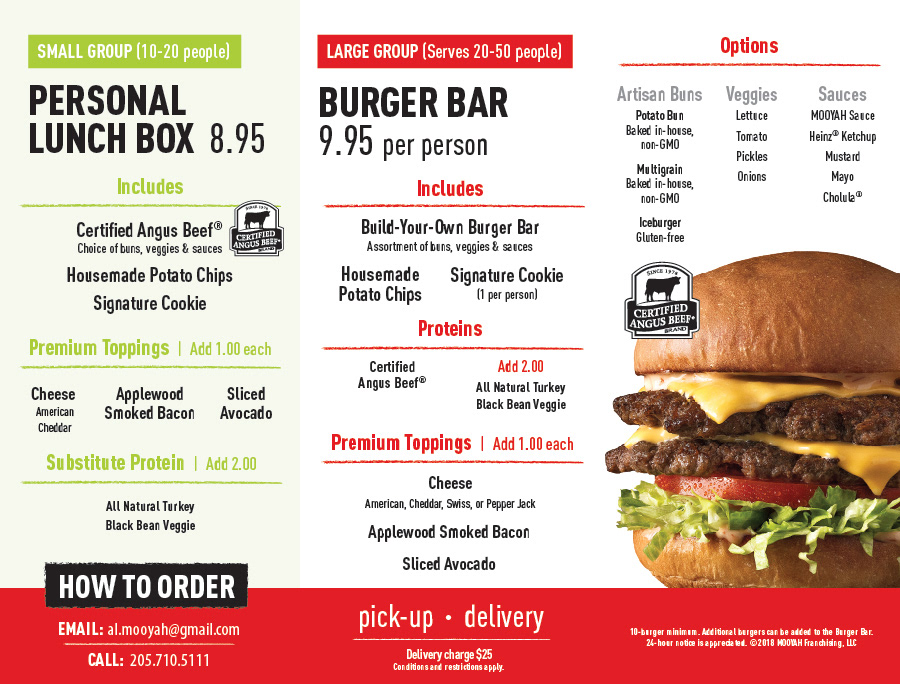 Inside of Catering Brochure