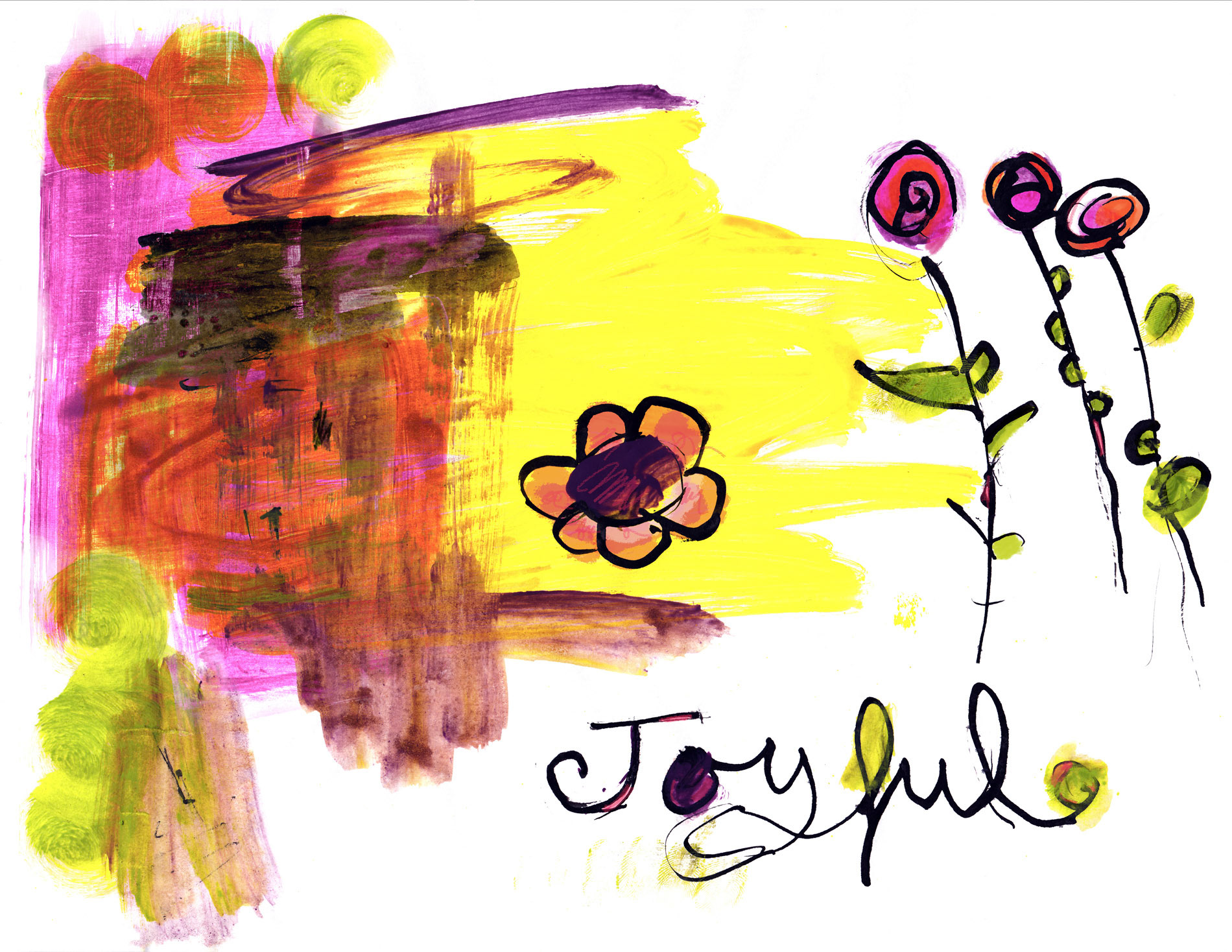 Joyful – 8.5in x 11in on paper