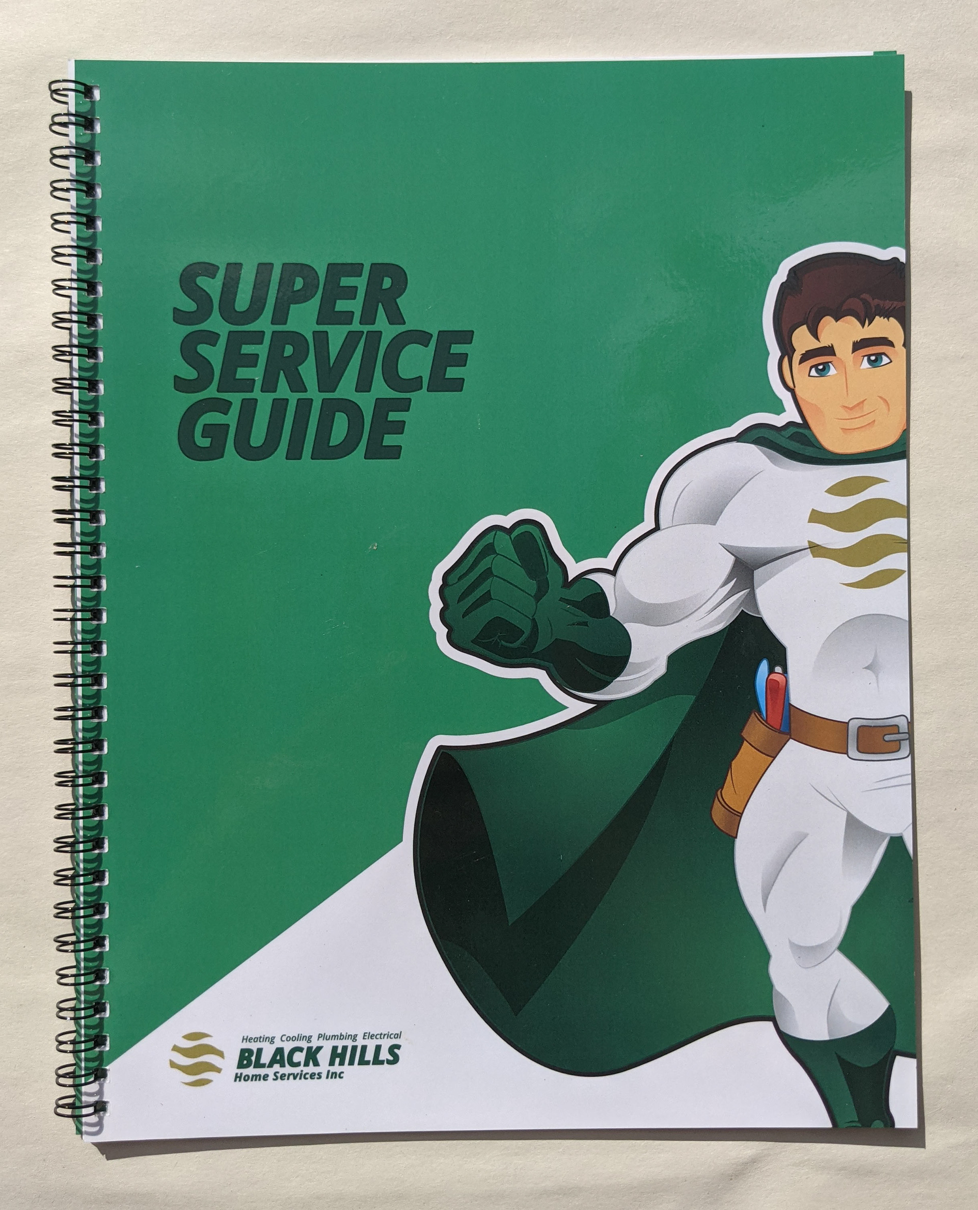 Five different versions of this Super Service Guide were created for use by technicians and the sales team in the field.