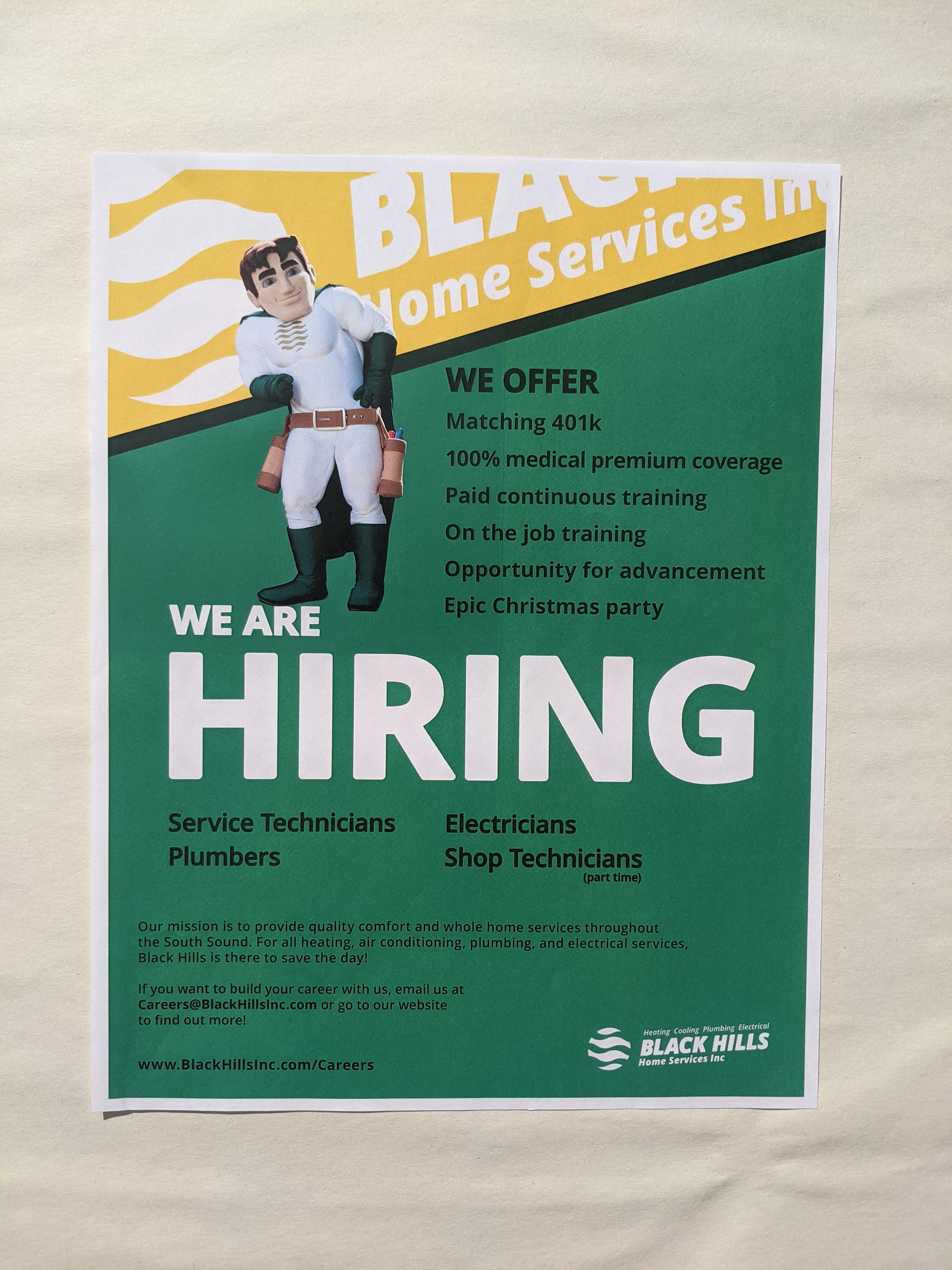 Recruiting events included full assortment of table display design work, including table decore, swag, brochures, and flyers like this.