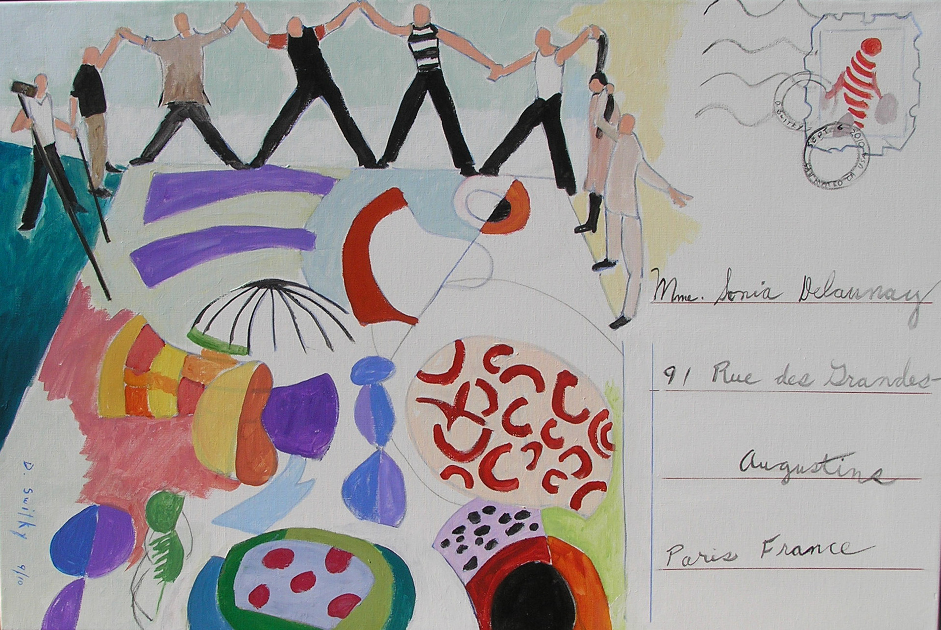 Postcard No. 1 to Sonia Delaunay | Acrylic on canvas | 30x40" | SOLD