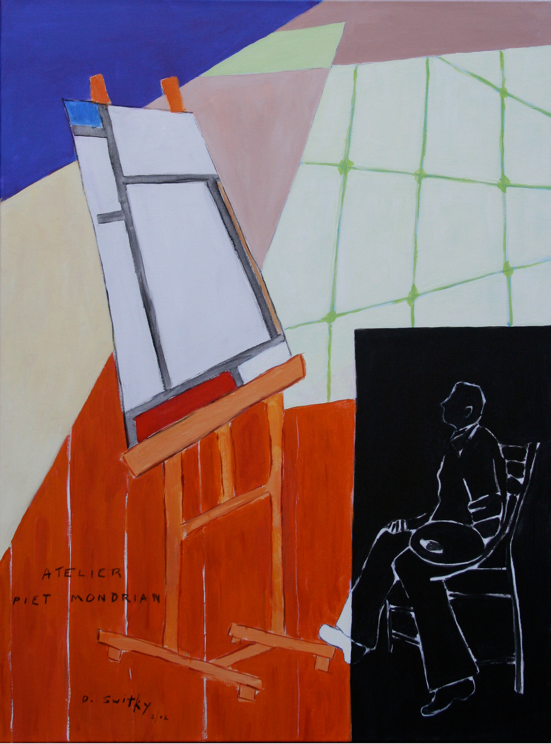 Atelier Piet Mondrian | Acrylic on canvas | 40x30”