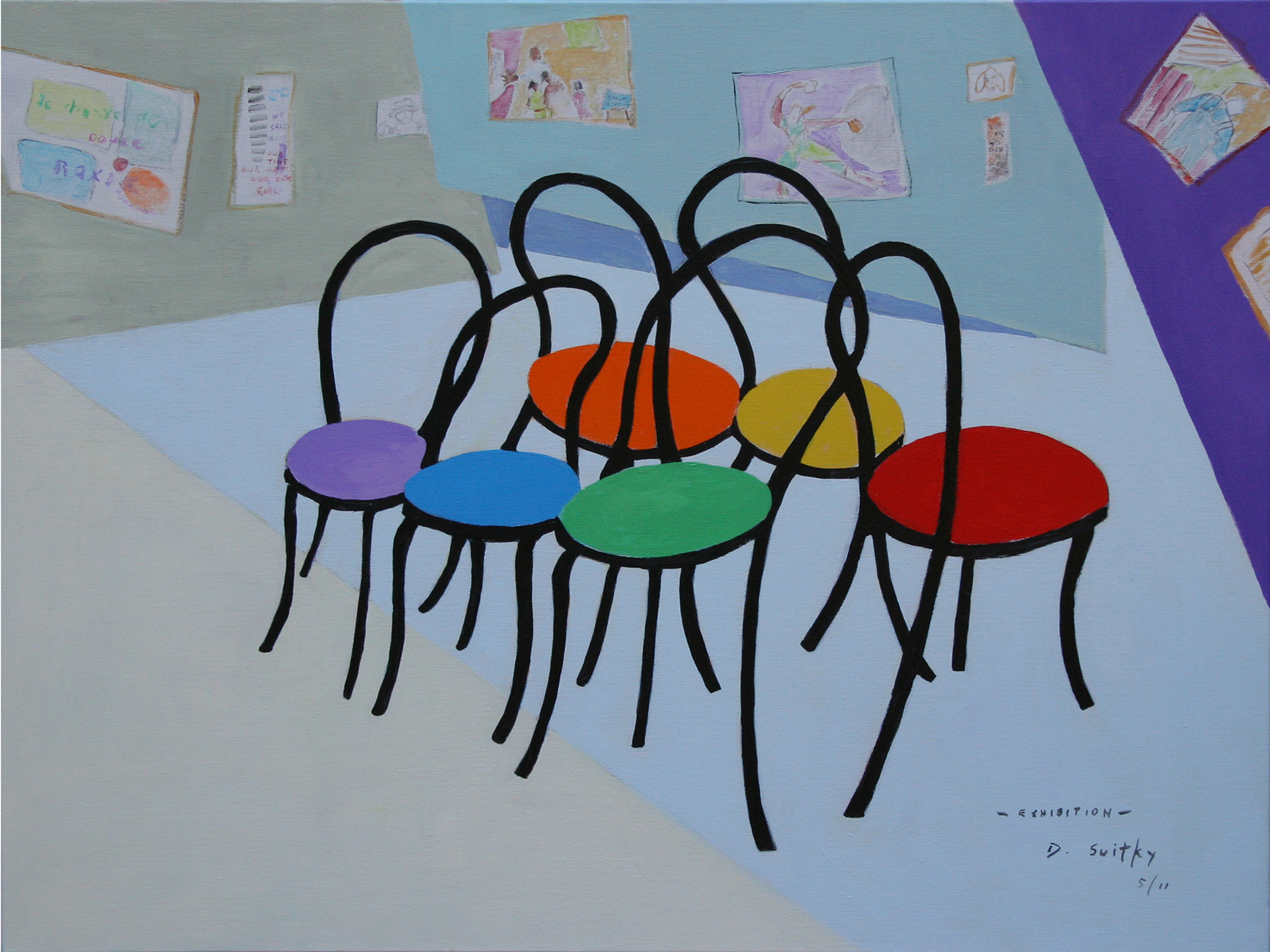 Chairs | Acrylic on canvas | 30x40" | $2800