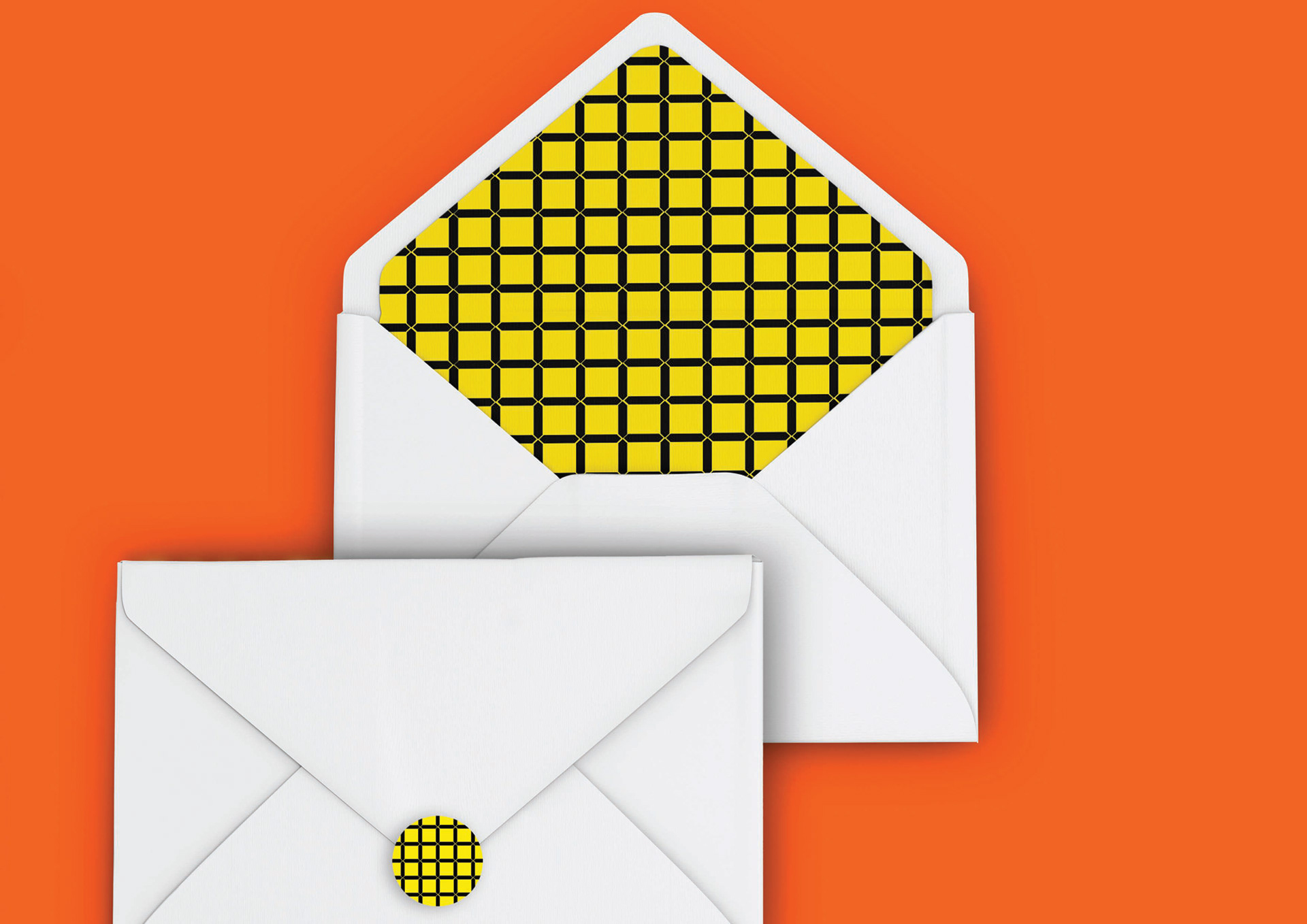 Branded envelope to send promotional materials in