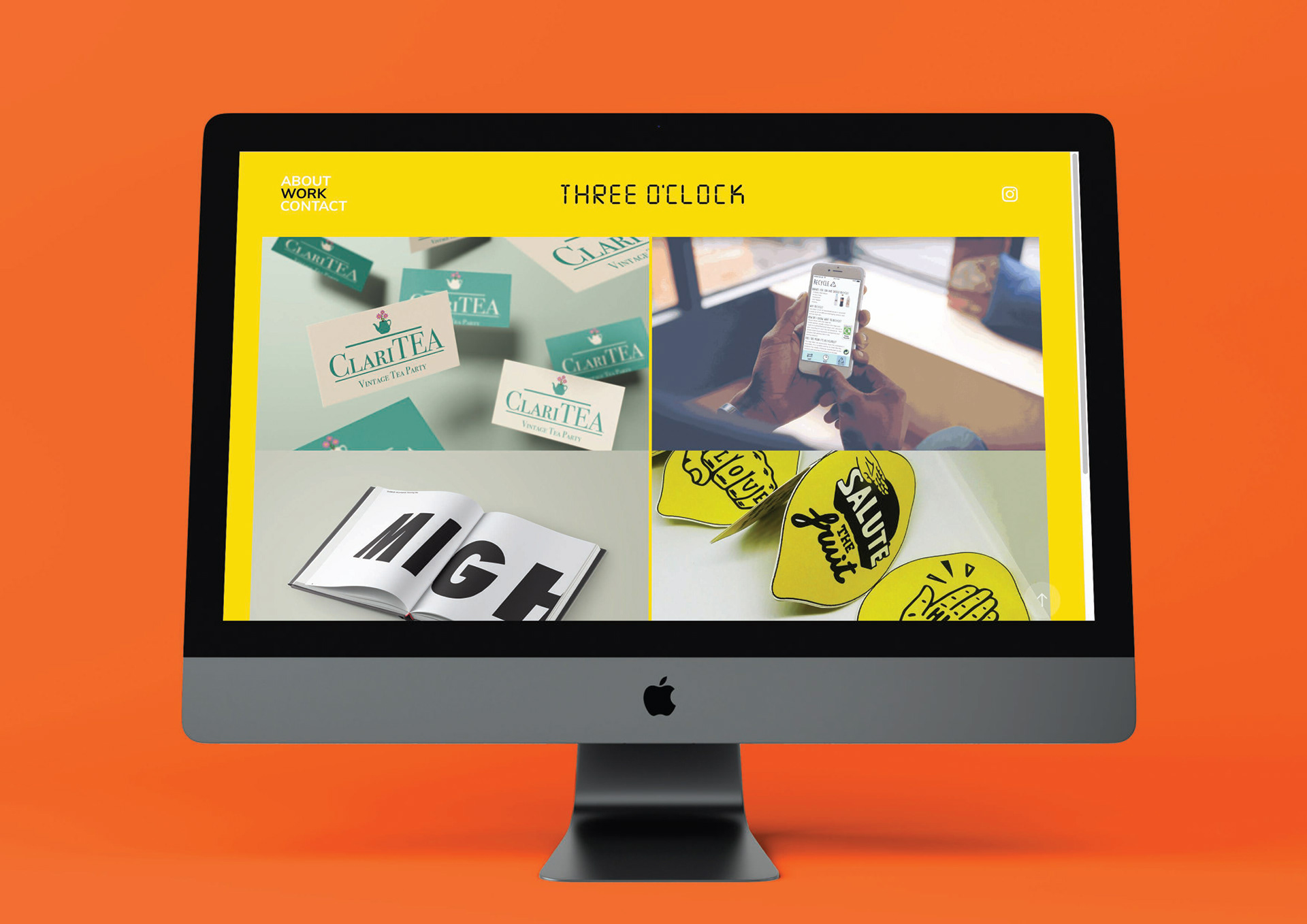 Website home page which shows the portfolio of our work