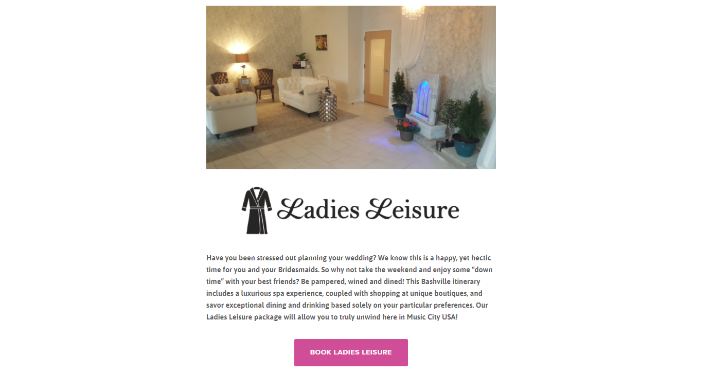 Website Content Arrangement Packages Page Part 5 for Bashville Events in Nashville, TN Copyright 2017-2018 Cityscape Creative