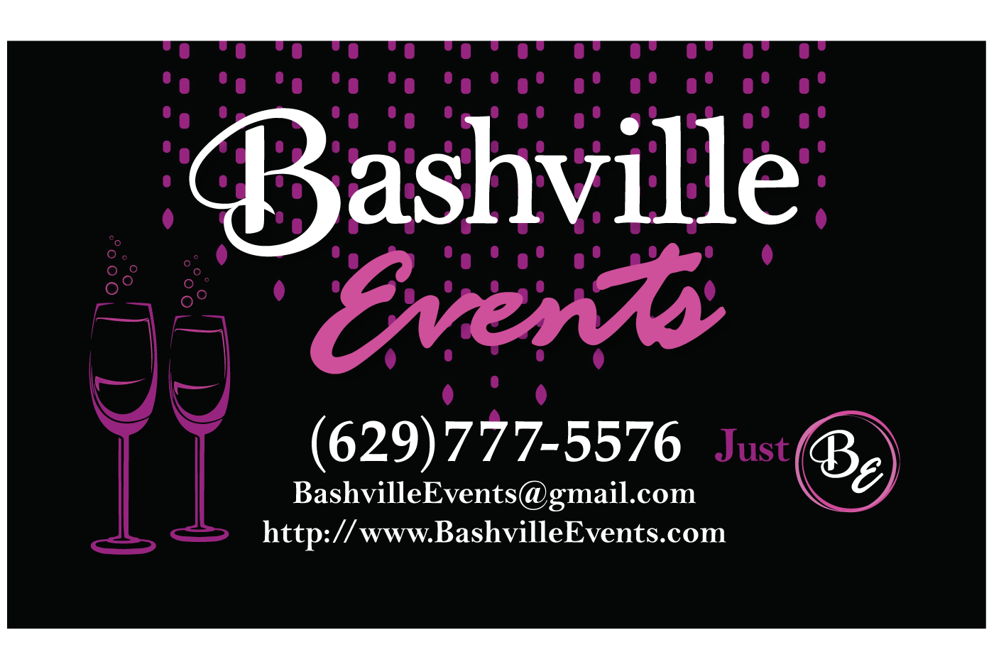 Bashville Events Business Card Front Copyright 2016-2018 Cityscape Creative