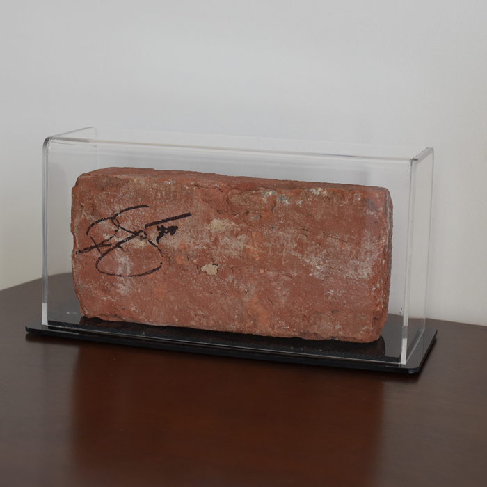 Ralph Sampson-signed brick from "Ralph's House"