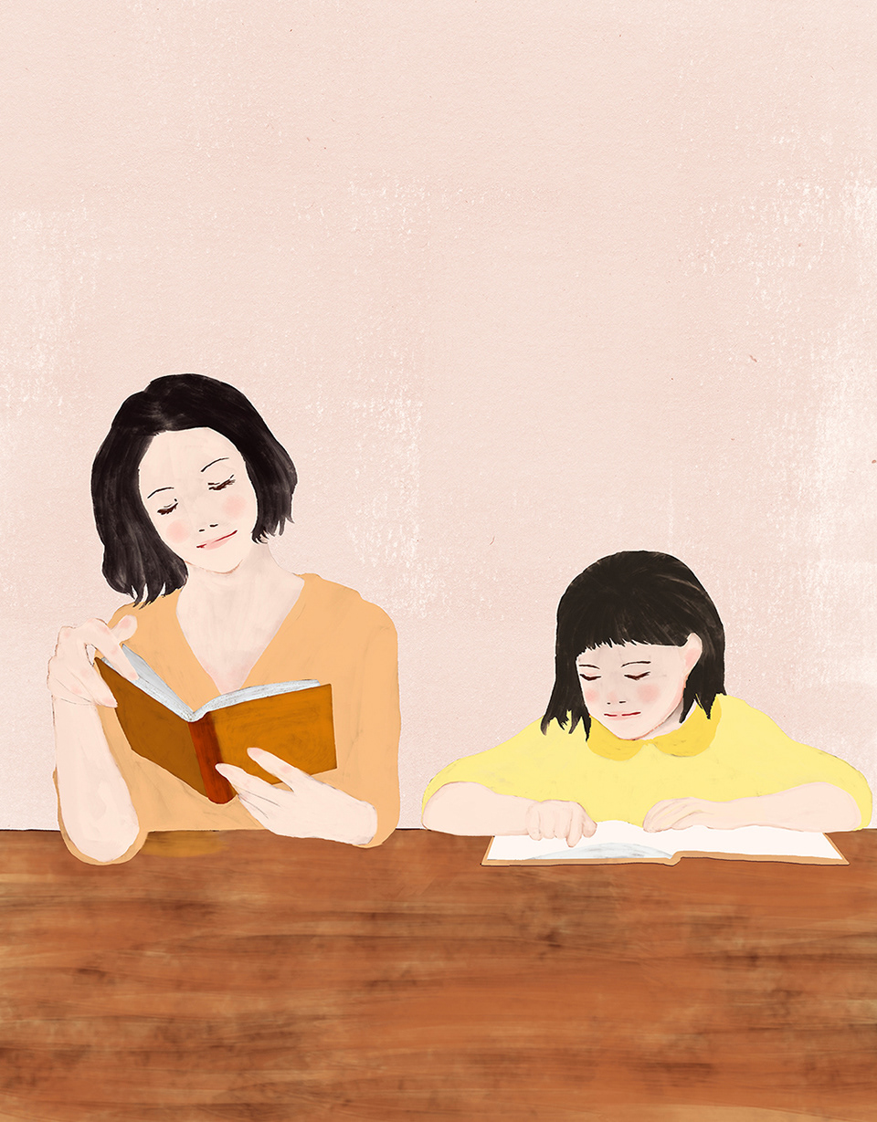 雑誌表紙「親子で読書」