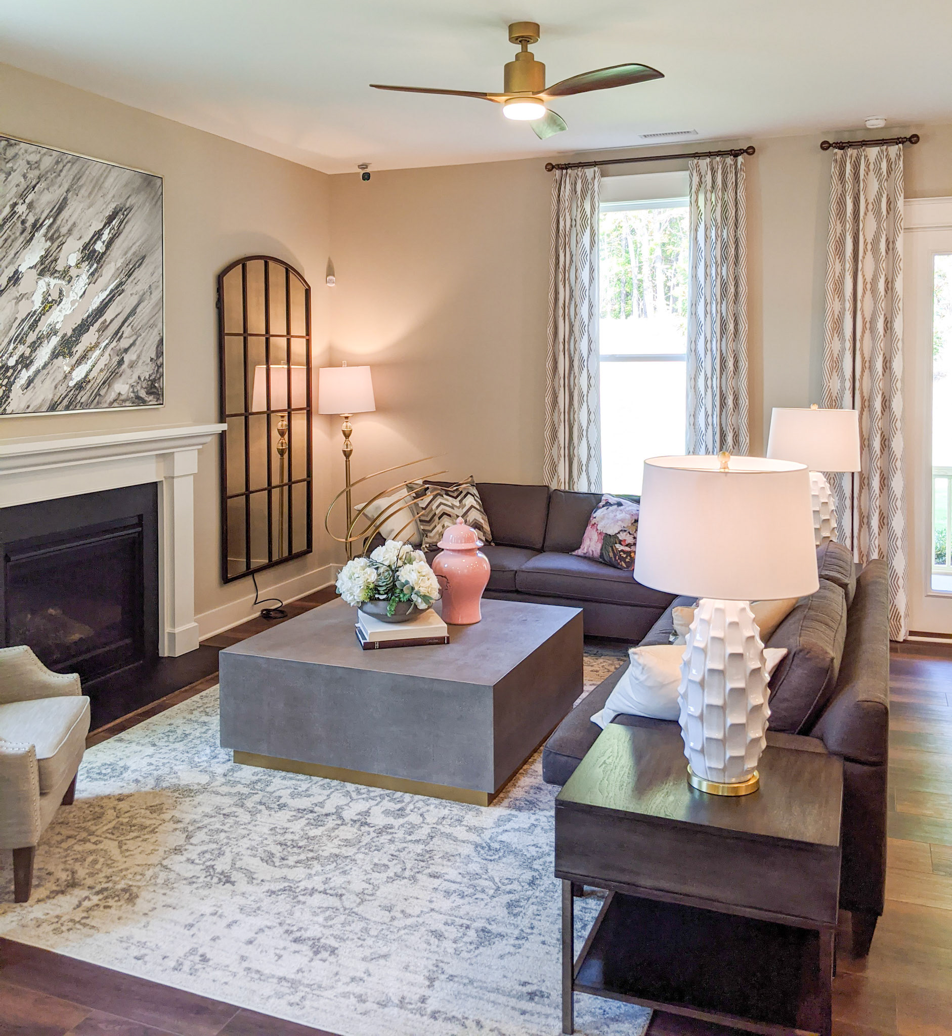 Personal Selections: Flooring & lighting. Other selections made by Model Home Interiors.