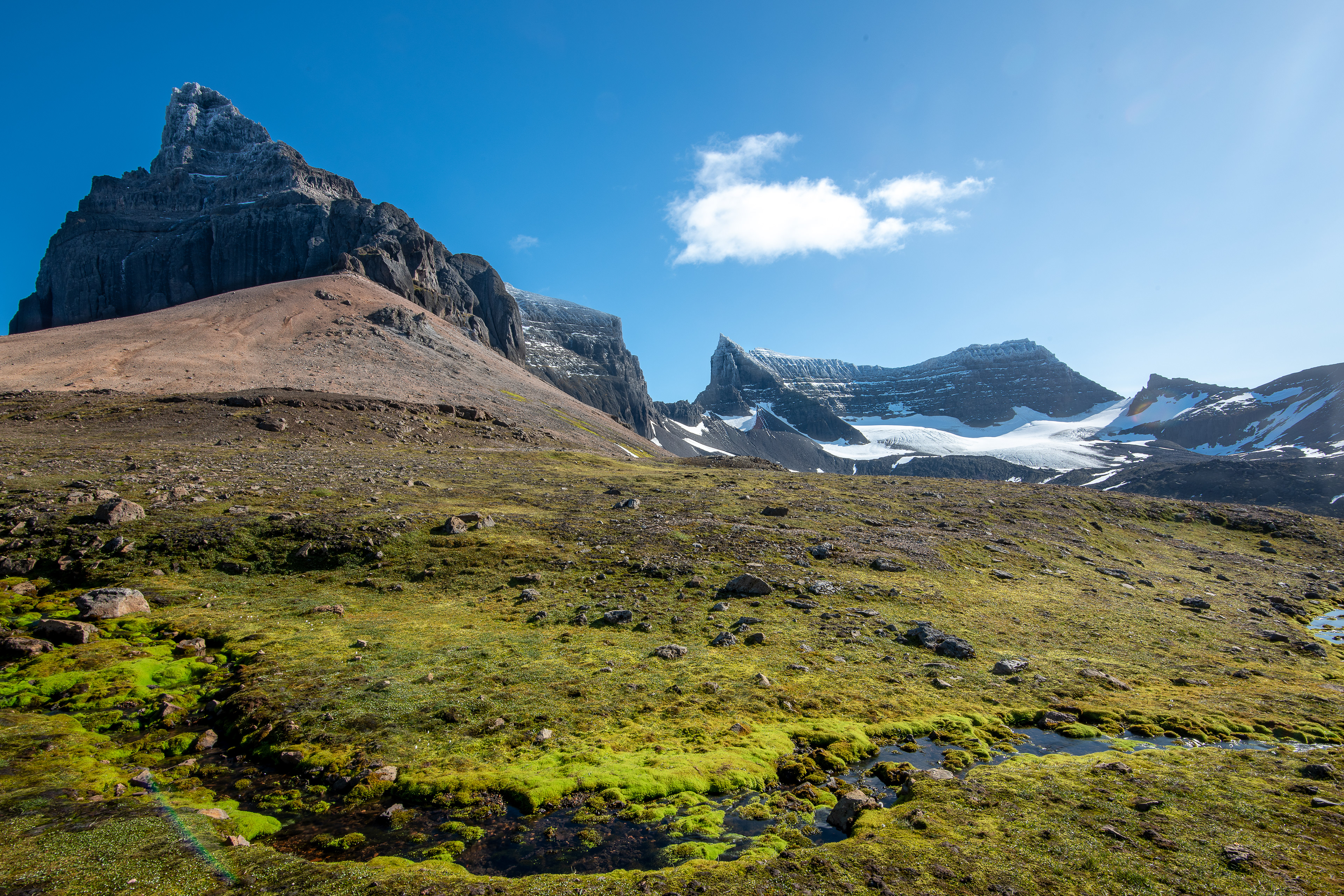Dyrfjöll mountain ridge is a fascinating place for landscape photography