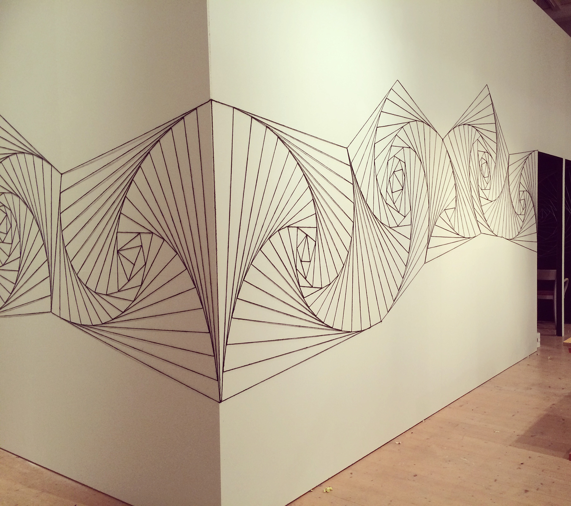 Wall pattern for the exhibition Destination Hembygd at Murberget, Länsmuseet i Härnösand 2016