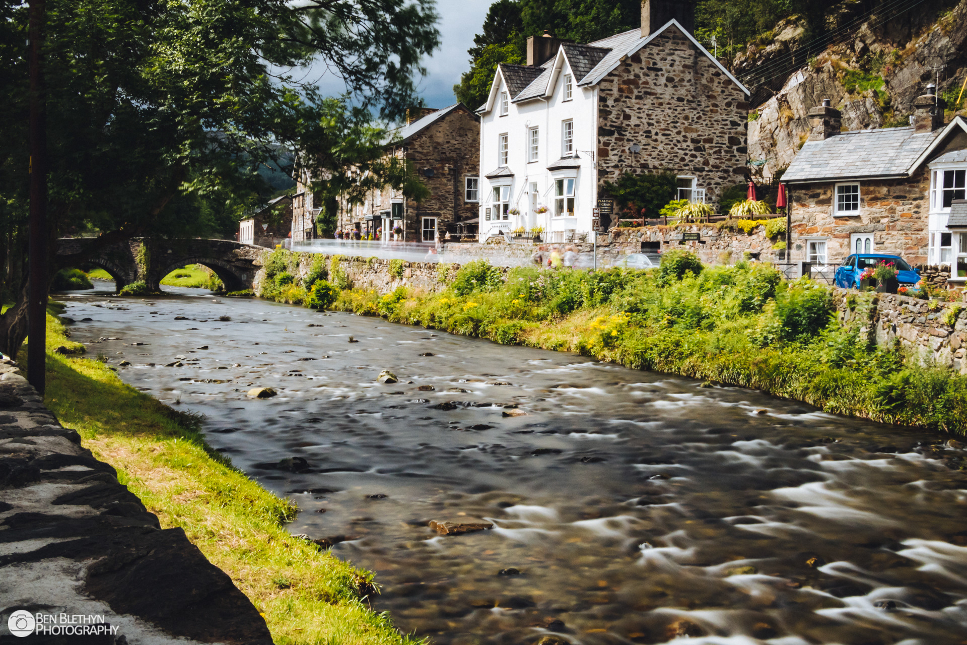 Beddgelert with the Glaslyn River flowing through the town, © Ben Blethyn