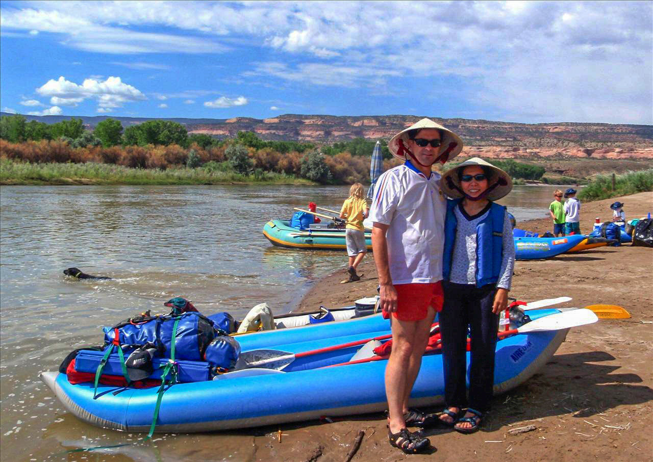 Paul Parsons took this picture of Bic and me. Horsethief Canyon, Colorado