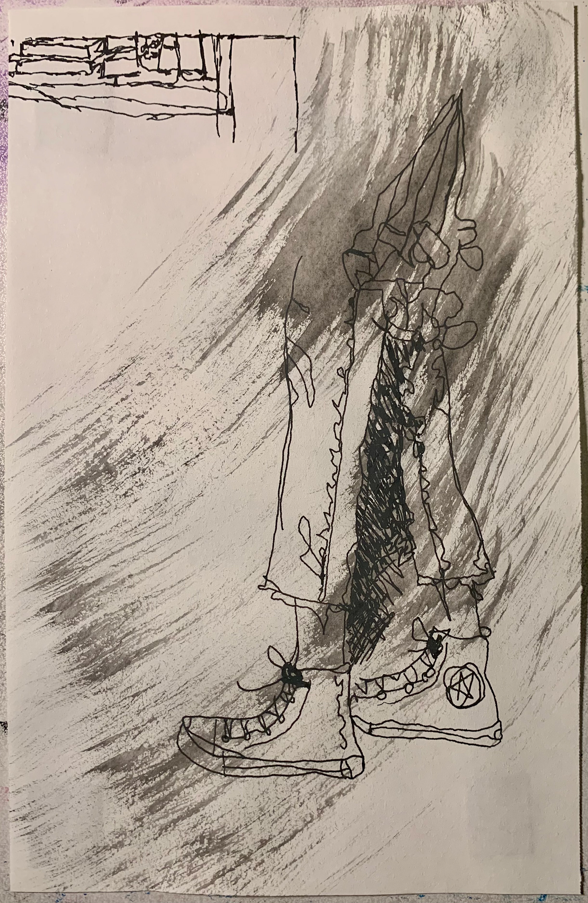 "I Turn the Corner and You're There" // 2020 // Ink, watercolor