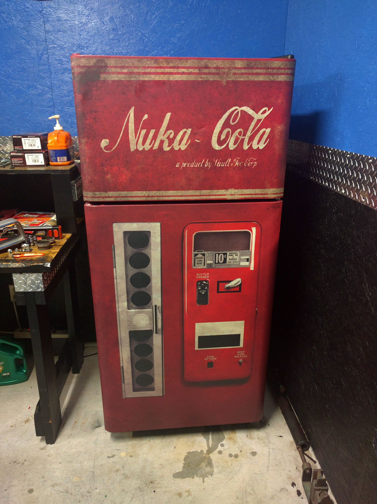 Nuka Cola Vending Machine Mini Fridge Wrap