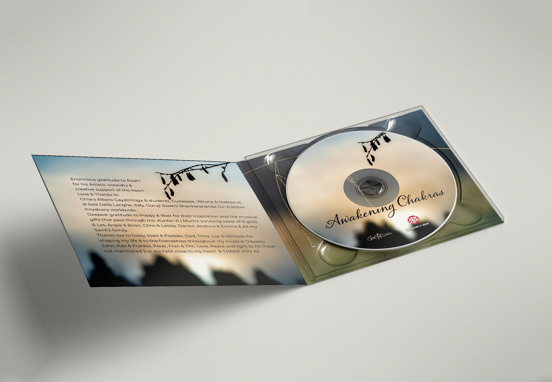 CD cover for Jencara – photography & design
