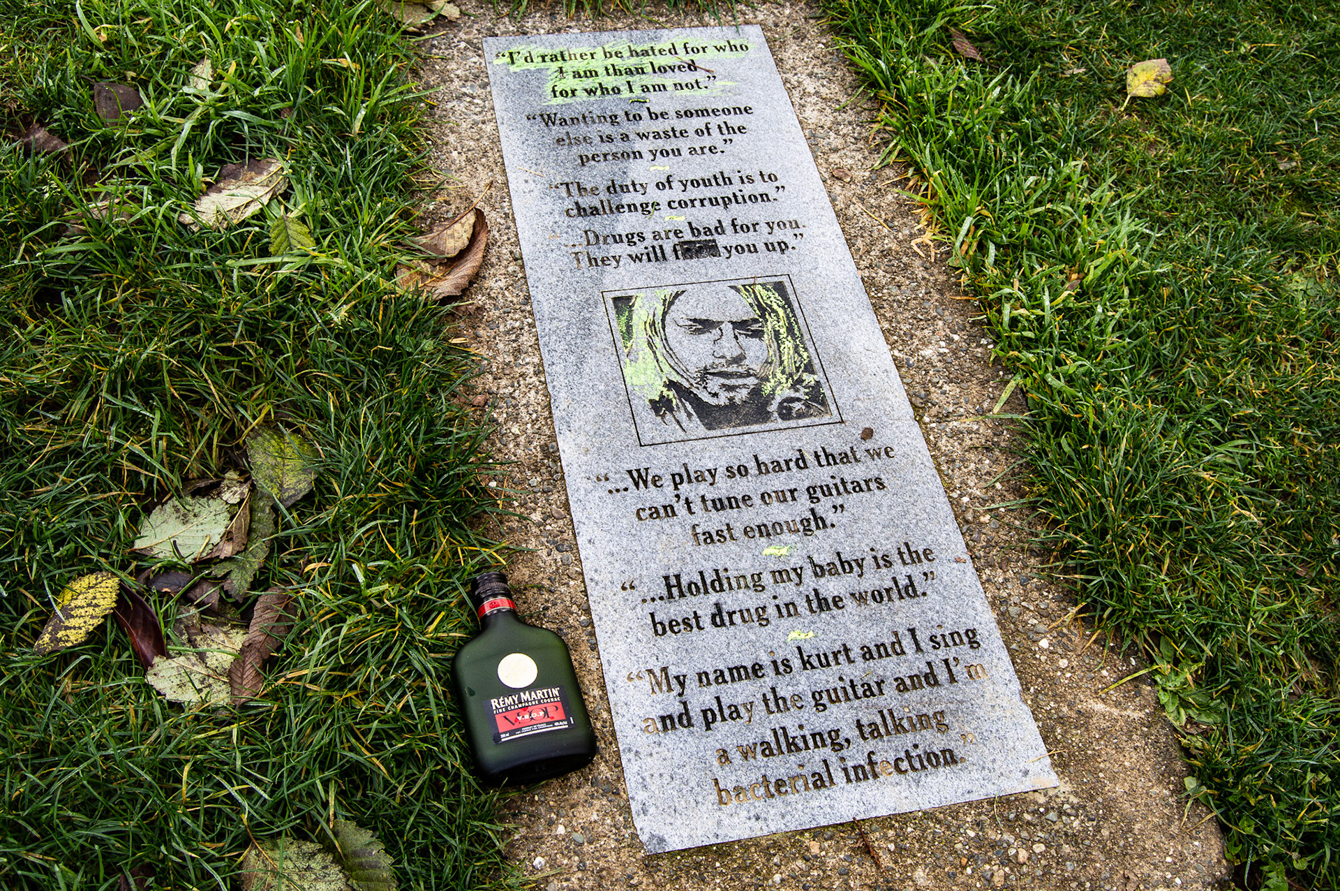 Graffiti at Kurt Cobain Memorial Park