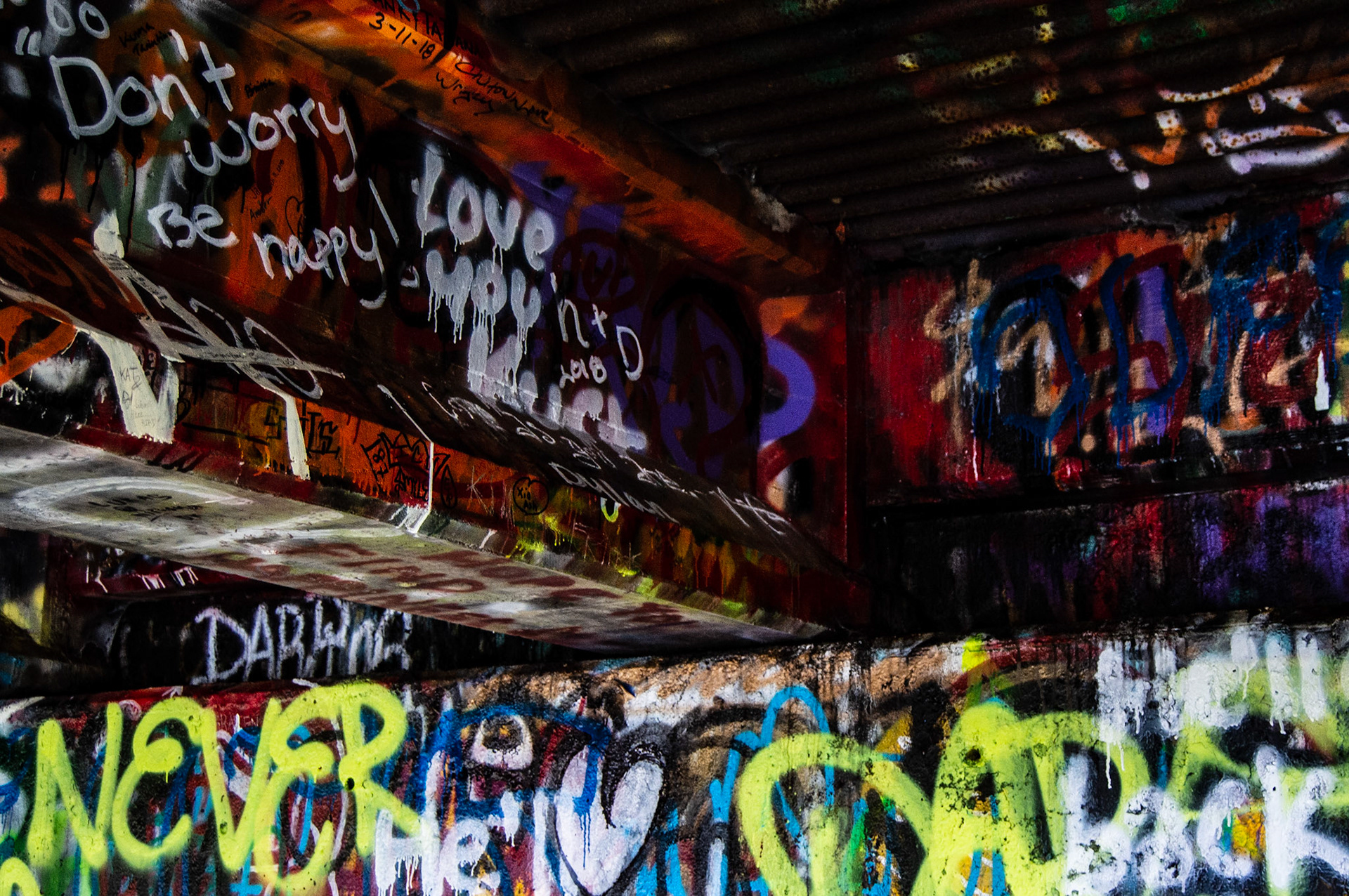 Graffiti at Kurt Cobain Memorial Park