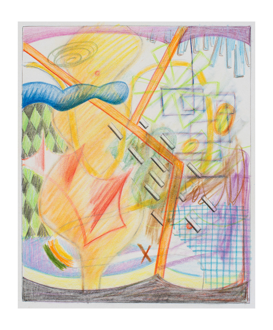 Untitled, 2019 / Colouring pencil on paper / 18 x 14.8 cm