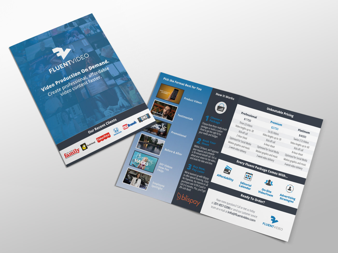 Collateral Design Brochure FluentVideo