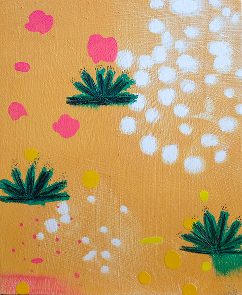 Color of Spring | Oil, Cold Wax, and Pencil on Wood Panel | 8" x 10"
