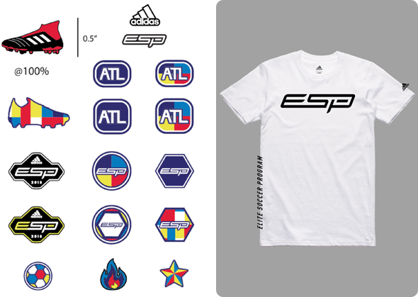 custom enamel pins & participant t-shirt mock-up