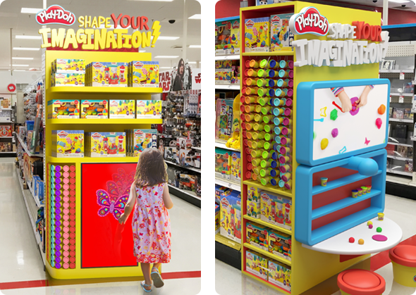 retail location interactive end cap display concepts