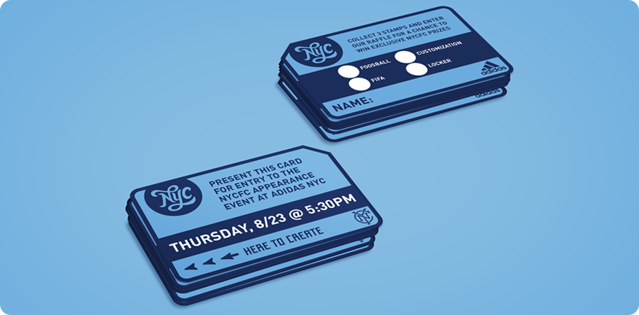 event ticket for interactives that mimics Metro card design