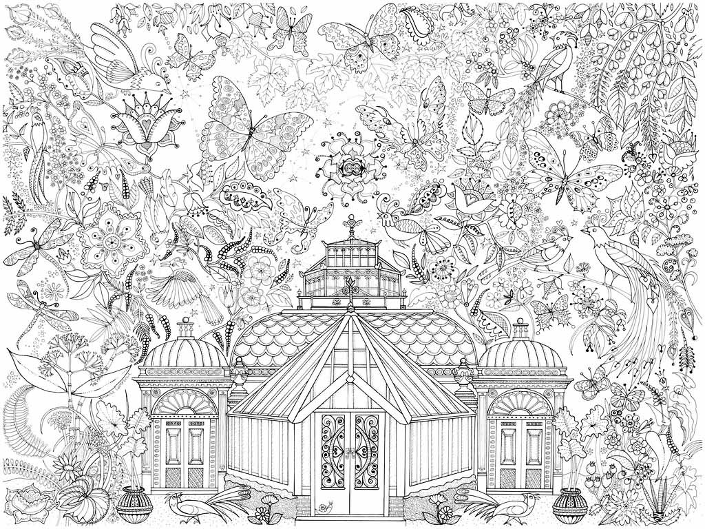 Download Amanda Loverseed - Garden Glass House colouring poster