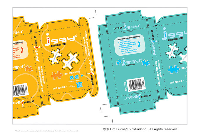 Tessellating Jigsaw table mat packaging for Jiggy