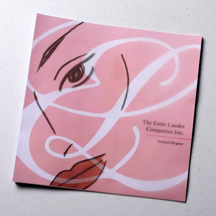 Estée Lauder Annual Report • An exercise in turning something mundane into something aesthetically appealing.