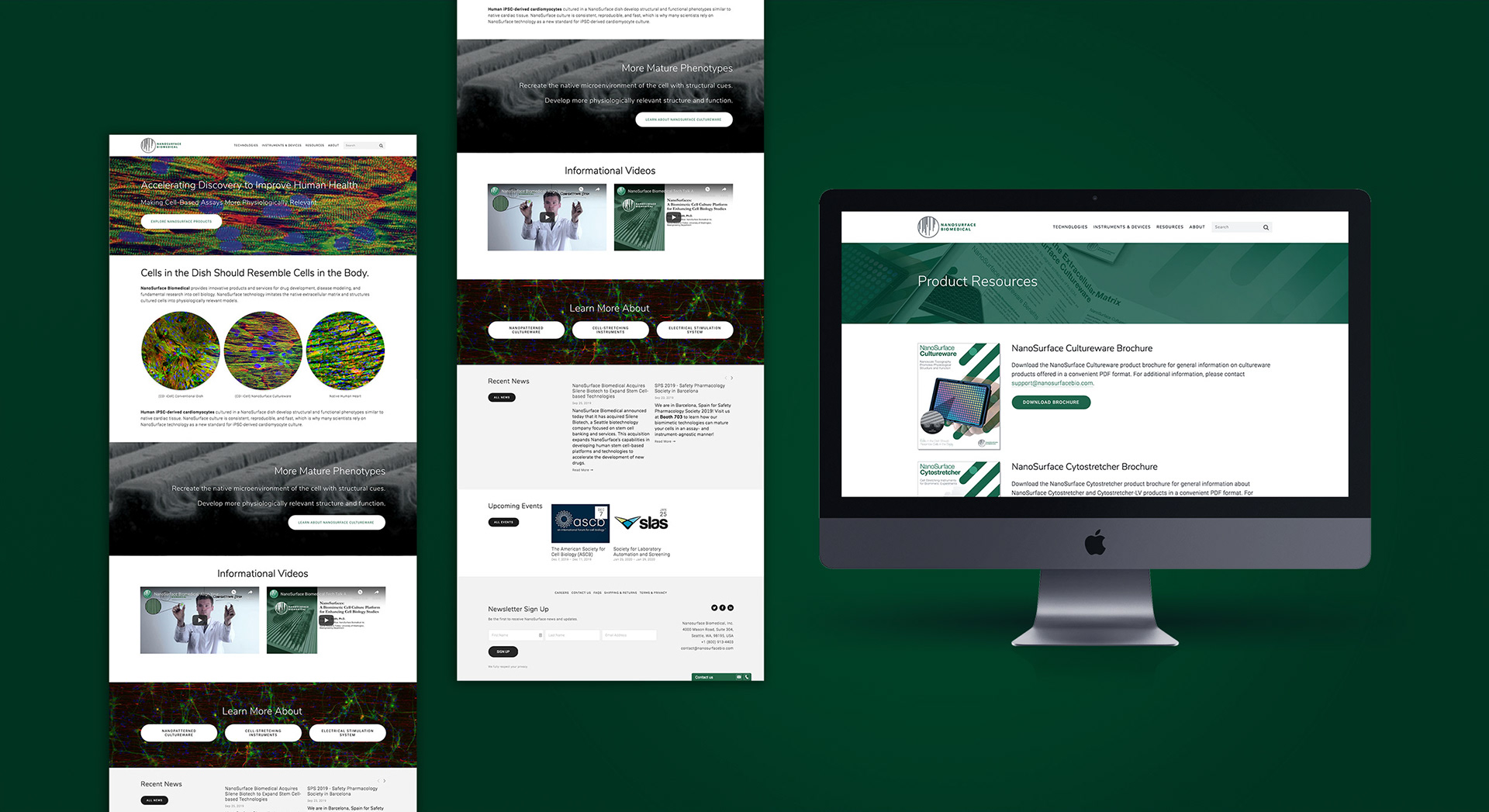 NanoSurface Biomedical Website Re-design & Maintenance