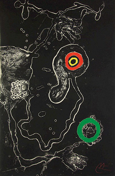“The Barcelona Suite : Plate #6” Etching Aquatint with Carborundum in Colors, c.1972-73, Edition:50, Hand Signed in Red Pencil LR, Image: 41.5 x 27”, Please Inquire