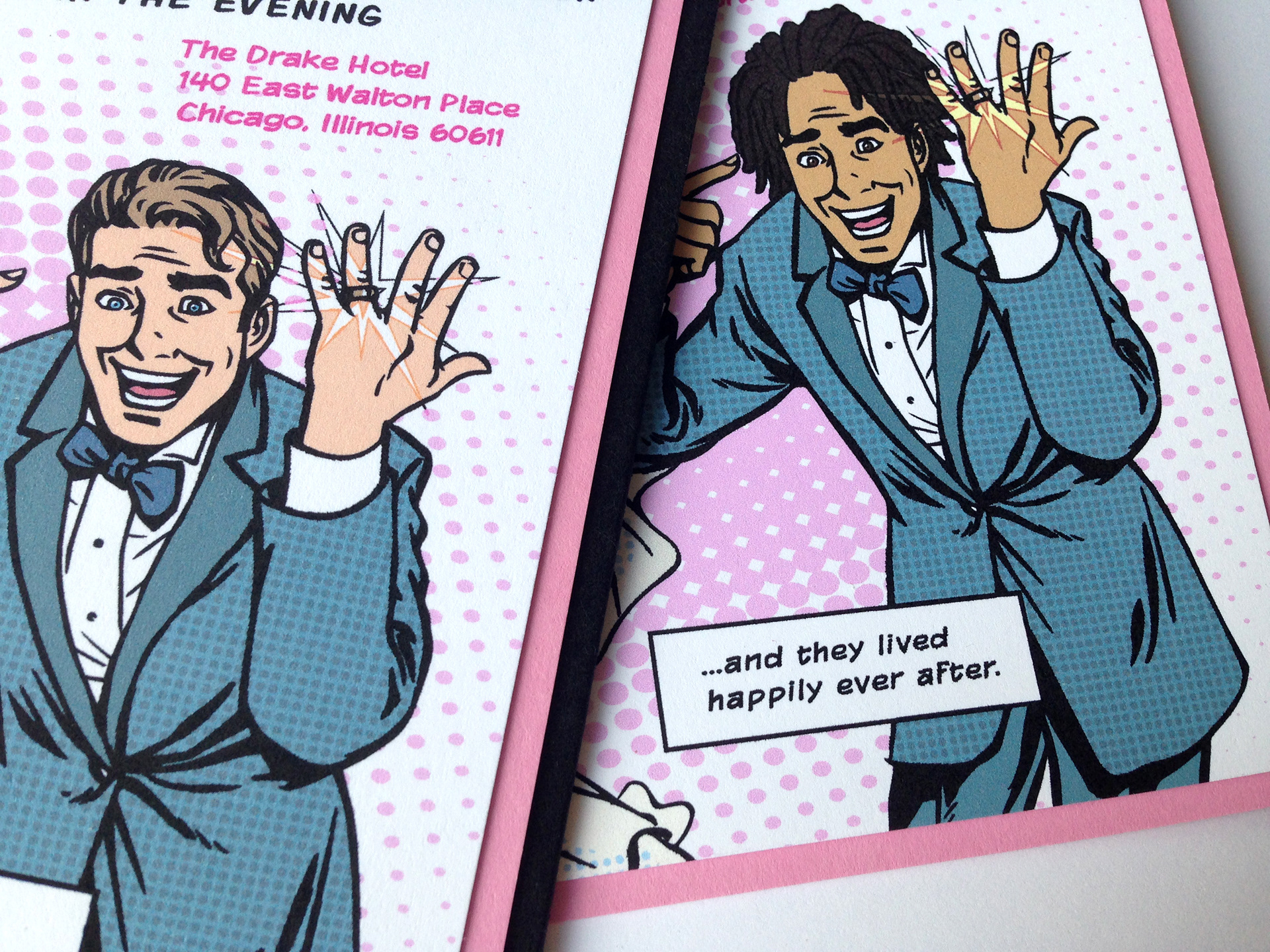 Marilyn Alli Design Comic Book Wedding Invitations Comic Book Themed Wedding Invitations Designed And Produced By Myself Available In My Etsy