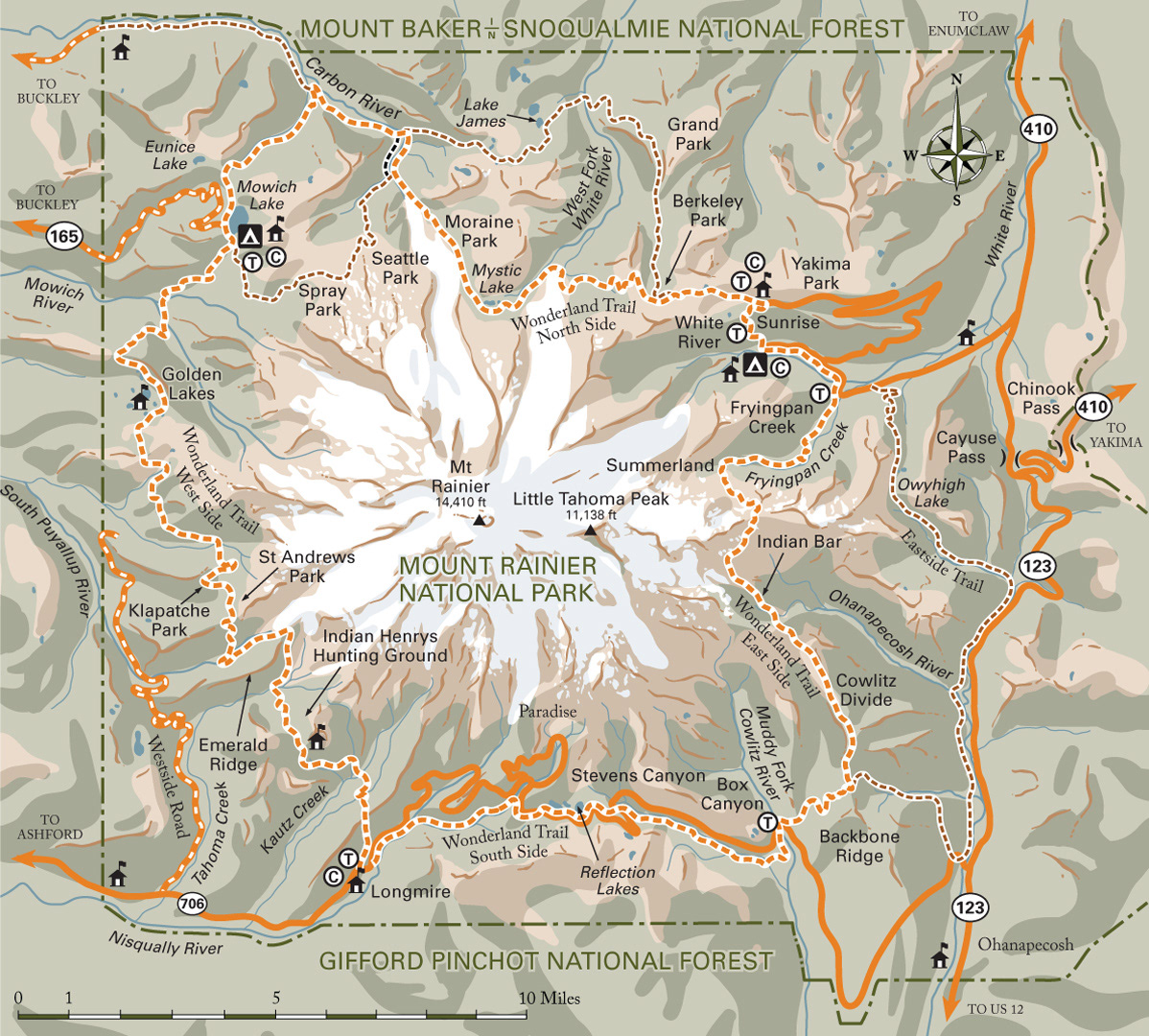 Maps guide. Маунт Рейнир на карте. Гора Бейкер на карте. Mount Rainier Road на карте. Mount Rainier National Park Map.