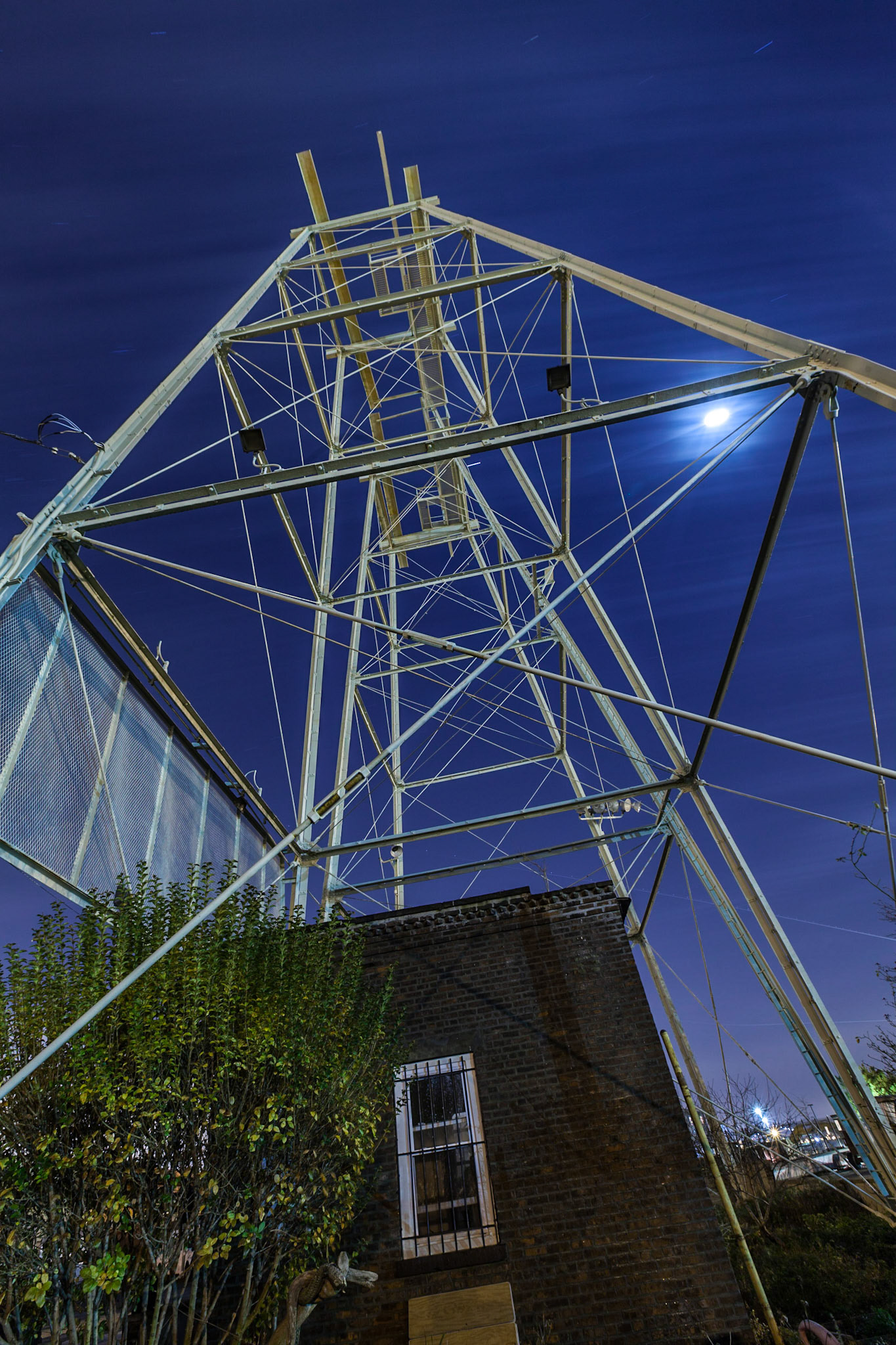 Red Hook, Brooklyn on a full moon night