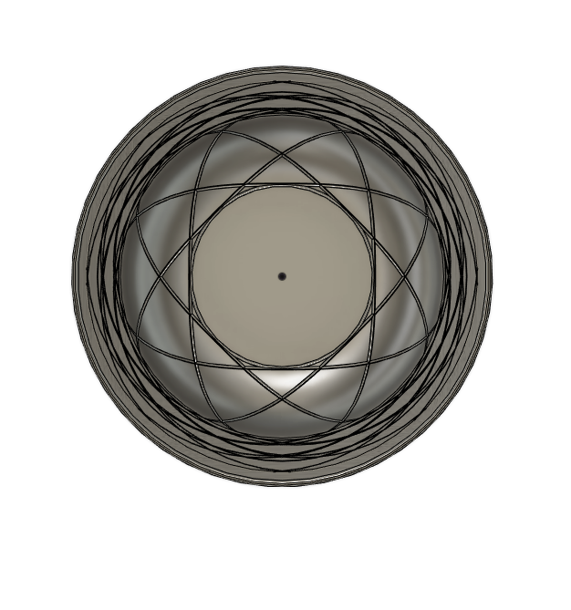 Glass model top view 