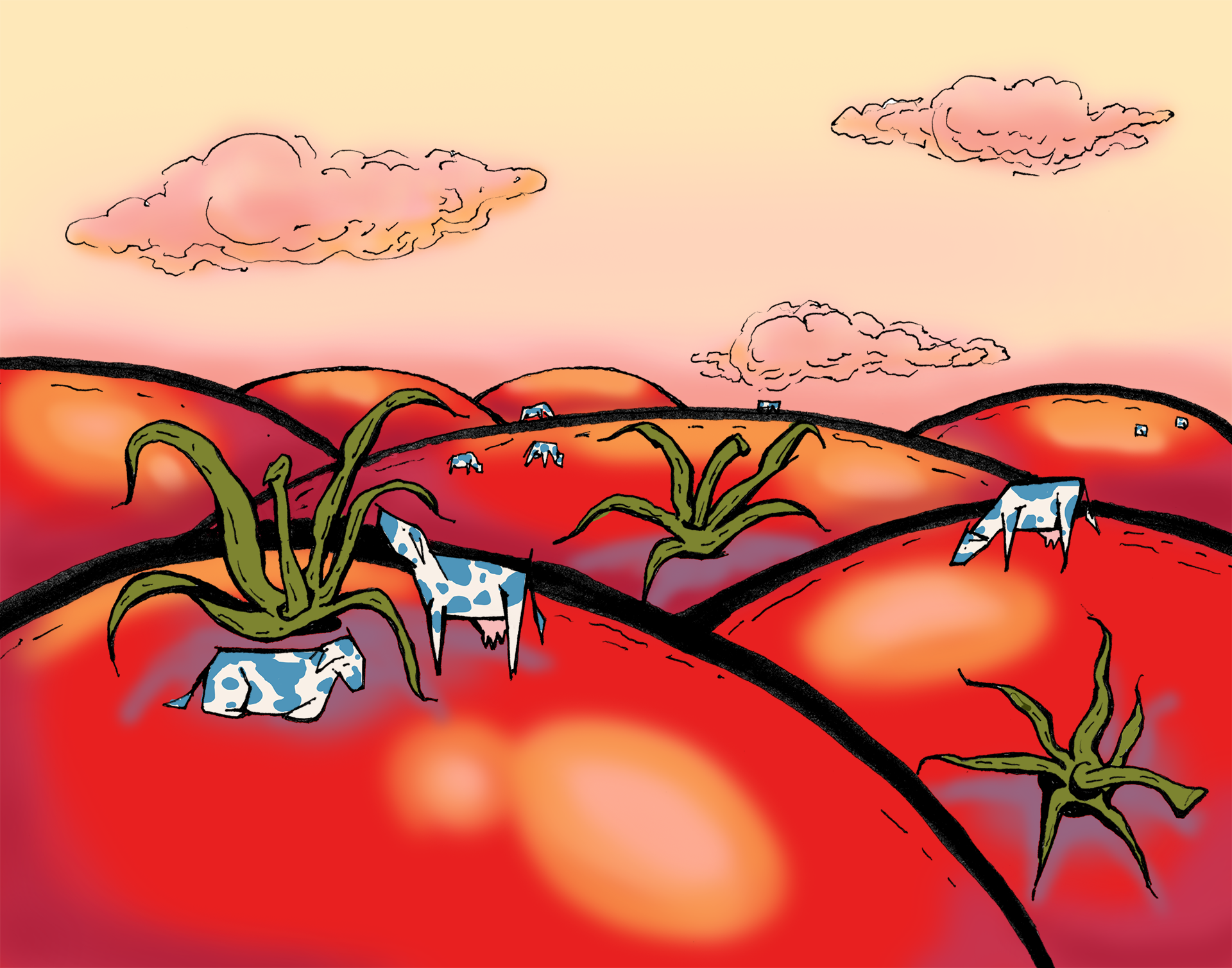 Surreal Tomato Landscape