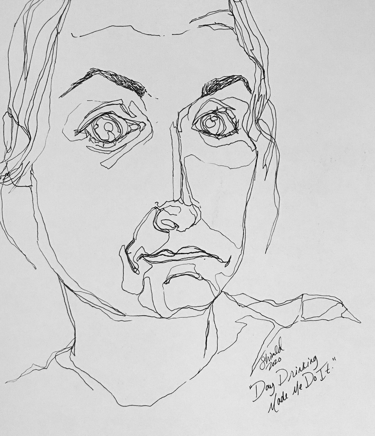 Jennifer Shimeld Blind Contour Portraits 2022