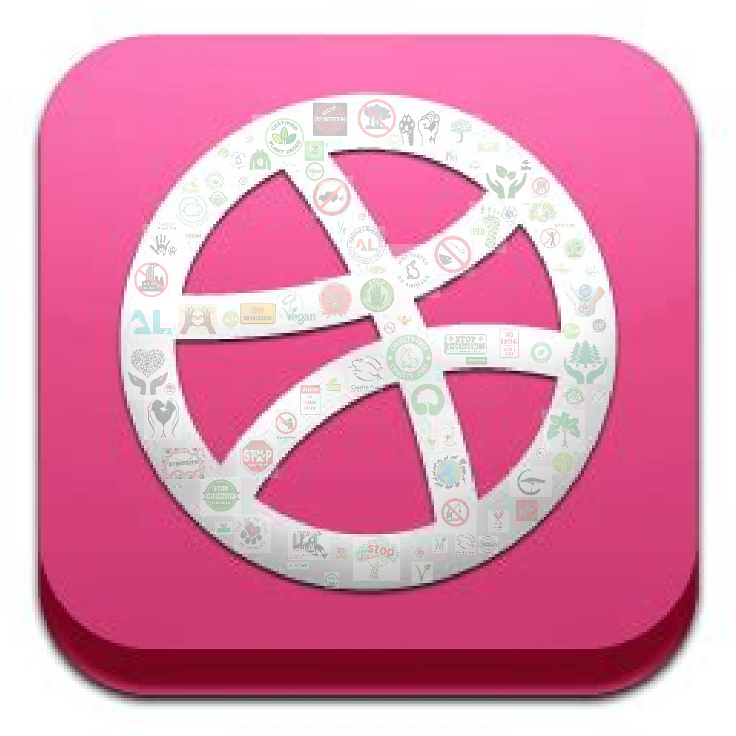 Dribbble vegan tattooed icon