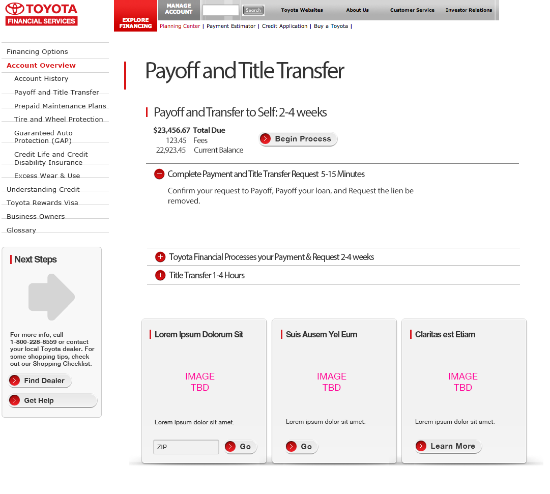 Tracy Besser S Portfolio Toyota Financial Services Customer Portal Strategy