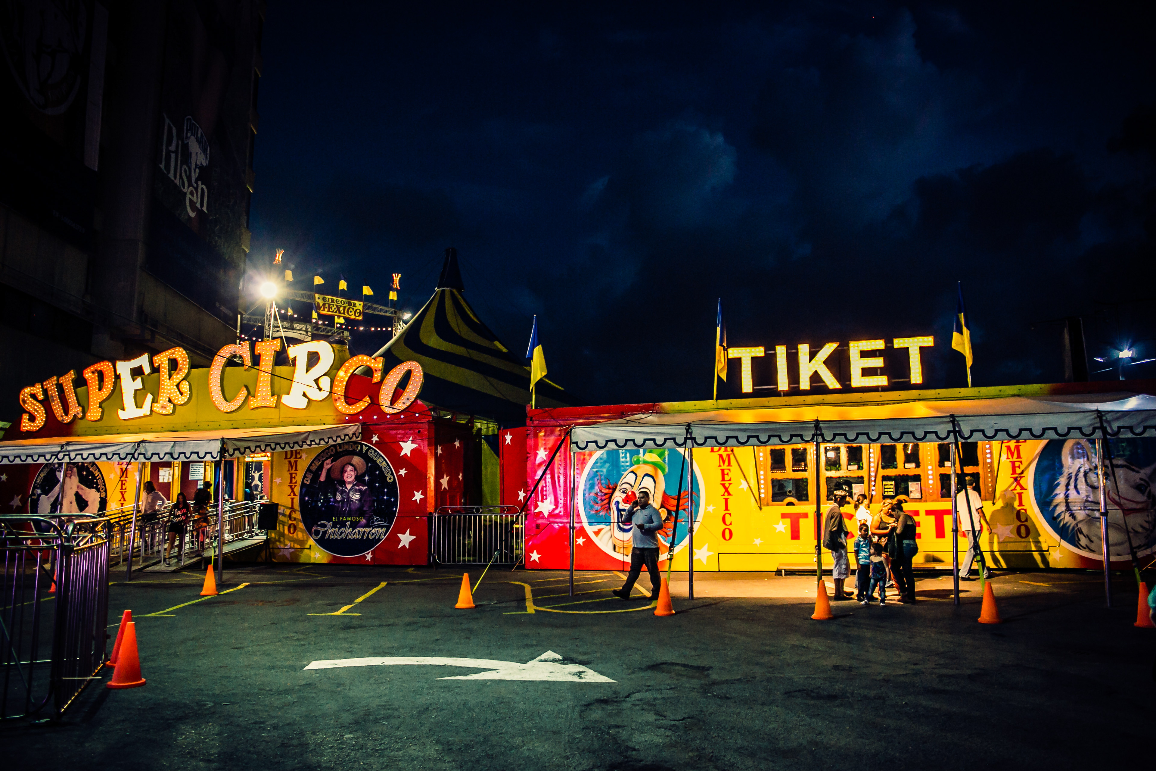 The Great Mexican Circus after the end of the last performance of the day. Caracas, 2015