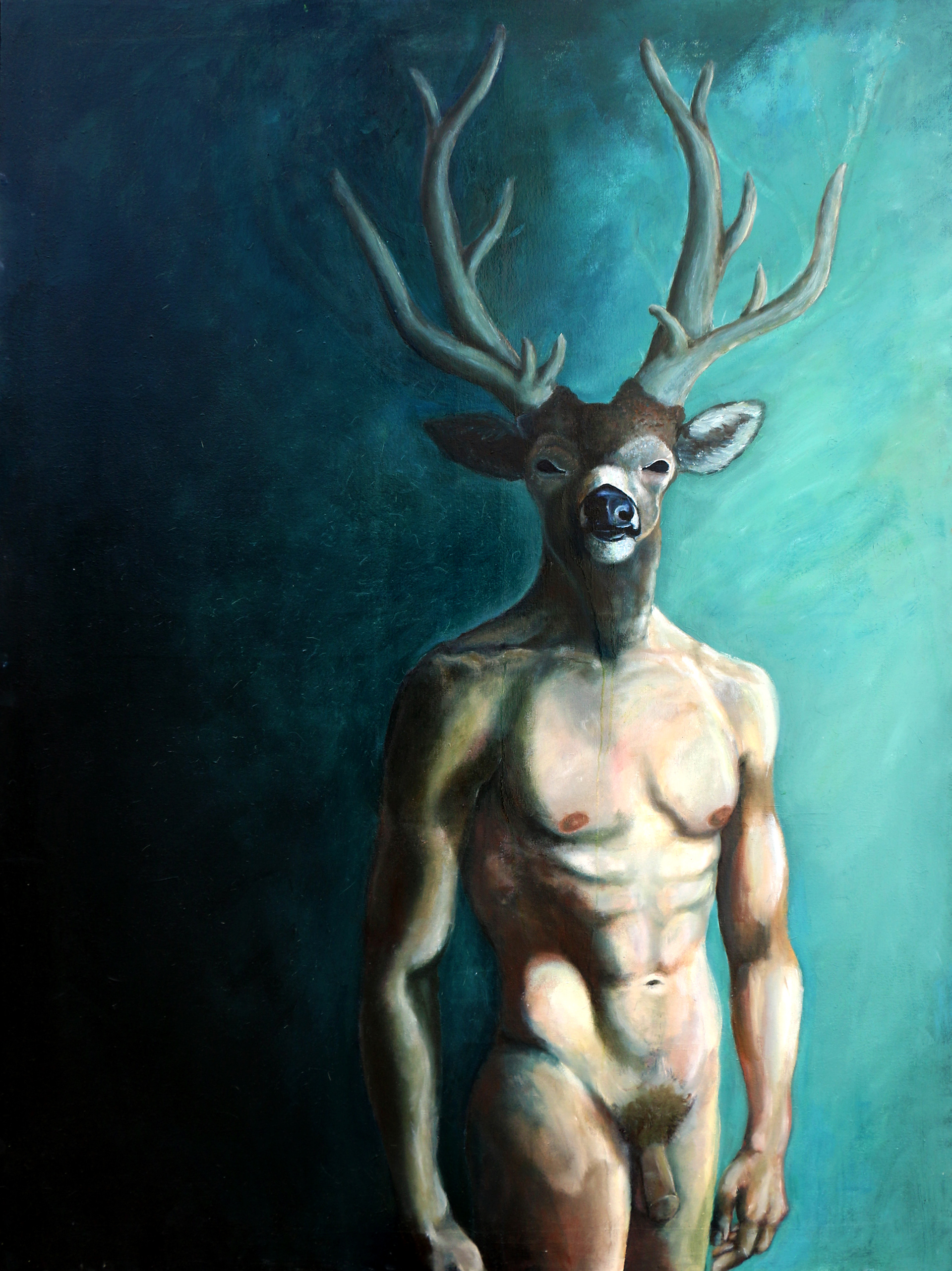 'Stagman', 2015, Oil on Canvas, 110 x 154cm