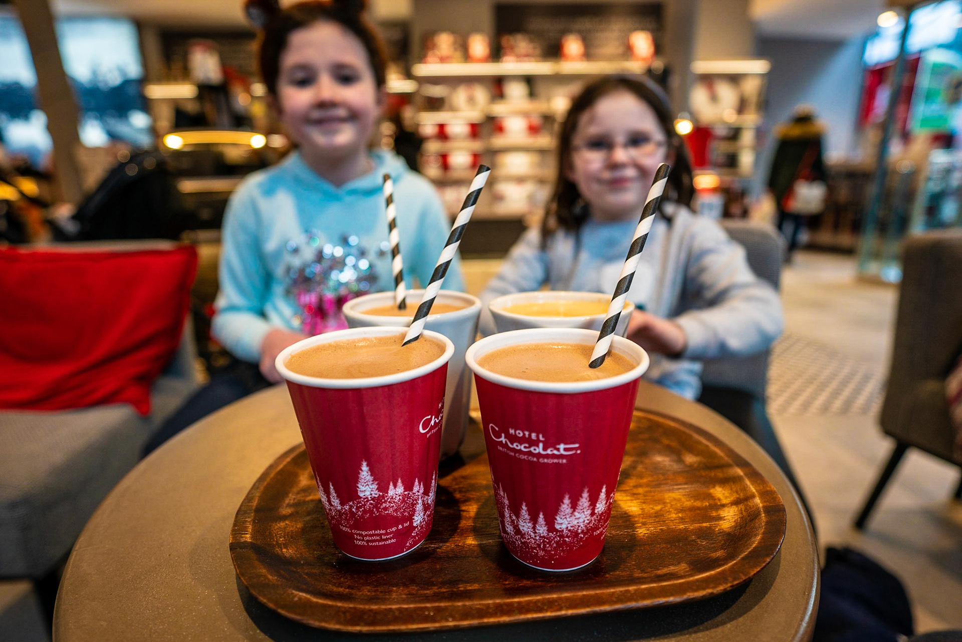 Took the girls Christmas shopping today for a present for their dad. Always time for a hot chocolate :)