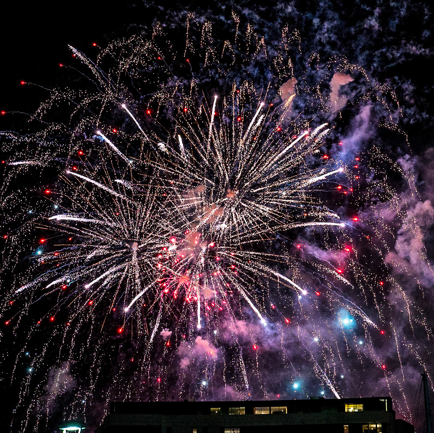 Fireworks down at the Titanic quarter