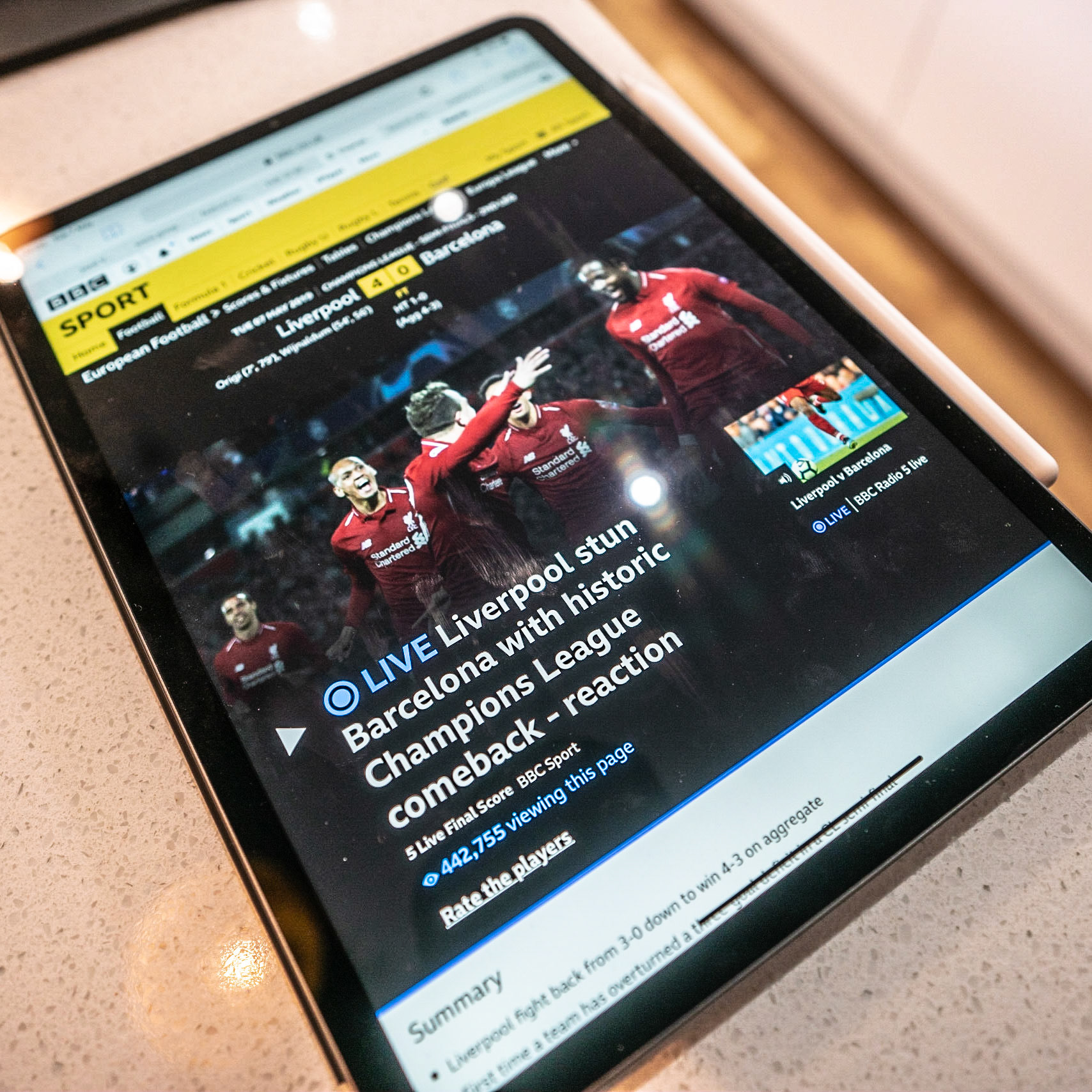 What a game!!! Was this the greatest ever Champions league comeback of all time? 3-0 down from the first leg to come back and win 4-0 on the night - just incredible