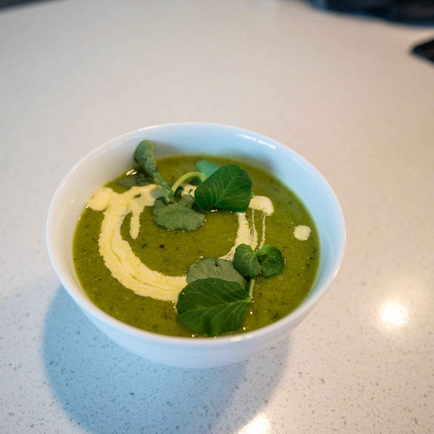Pea and mint soup